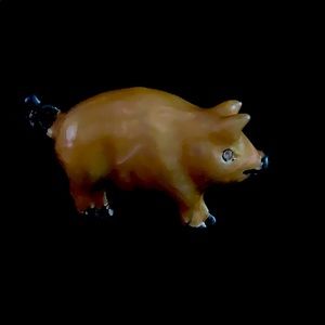 Pig Brooch Enamel Finish